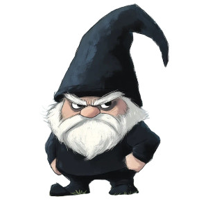 Angry Garden Gnome Vinyl Car Decal Sticker – Waterproof & UV-Resistant 8"