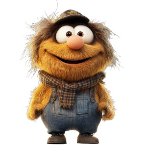 Cheeky Muppet Character Vinyl Car Decal Sticker – Waterproof & UV-Resistant 8"