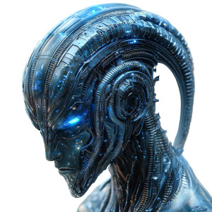 Metallic Cyborg Naturomancer Vinyl Car Decal Sticker – Waterproof & UV-Resistant 8"