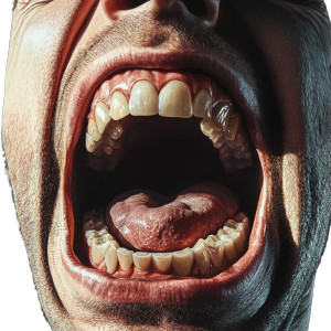 Hungry Man'S Mouth Vinyl Car Decal Sticker – Waterproof & UV-Resistant 8"