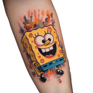 Spongebob Tattoo Vinyl Car Decal Sticker – Waterproof & UV-Resistant 8" Spongebob Tattoo Vinyl Car Decal Sticker – Waterproof & UV-Resistant 8"