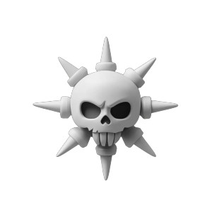 Spiked Bomb Skull Vinyl Car Decal Sticker – Waterproof & UV-Resistant 8"