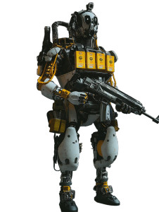 Tactical Robot Warrior Vinyl Car Decal Sticker – Waterproof & UV-Resistant 8"