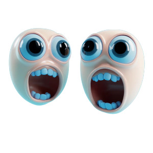 Floating Cartoon Heads Vinyl Car Decal Sticker – Waterproof & UV-Resistant 8"