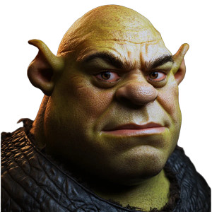 Realistic Shrek Portrait Vinyl Car Decal Sticker – Waterproof & UV-Resistant 8"