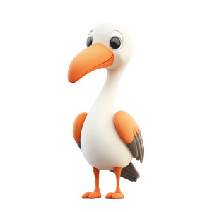 Stork Icon Vinyl Car Decal Sticker – Waterproof & UV-Resistant 8"