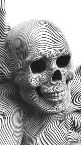 Skull Illusion Vinyl Car Decal Sticker – Waterproof & UV-Resistant 8"