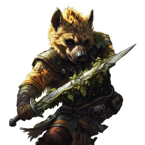 Hyena Druid Warrior Vinyl Car Decal Sticker – Waterproof & UV-Resistant 8"