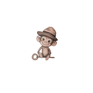 Funny Little Monkey Vinyl Car Decal Sticker – Waterproof & UV-Resistant 8"