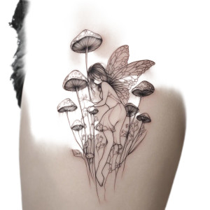 Mystical Fairy Tattoo Vinyl Car Decal Sticker – Waterproof & UV-Resistant 8"