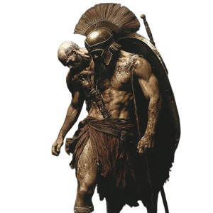 Greek Warrior'S Burden Vinyl Car Decal Sticker – Waterproof & UV-Resistant 8"