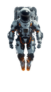 Space Robot Launch Vinyl Car Decal Sticker – Waterproof & UV-Resistant 8"