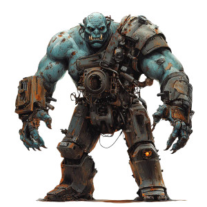 Mechanical Orc Assassin Vinyl Car Decal Sticker – Waterproof & UV-Resistant 8"