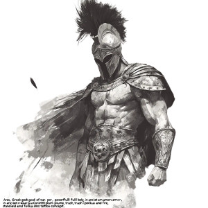 Ares Warrior Tattoo Vinyl Car Decal Sticker – Waterproof & UV-Resistant 8"