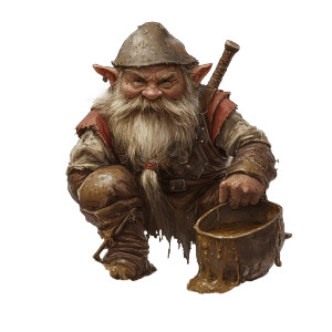 Muddy Dwarf Vinyl Car Decal Sticker – Waterproof & UV-Resistant 8"