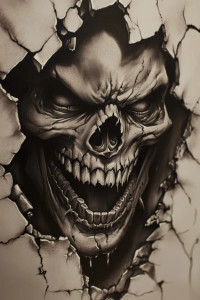 Evil Laughing Zombie Skull Vinyl Car Decal Sticker – Waterproof & UV-Resistant 8" Evil Laughing Zombie Skull Vinyl Car Decal Sticker – Waterproof & UV-Resistant 8"