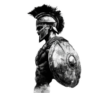 Ancient Greek Warrior V14 Vinyl Car Decal Sticker – Waterproof & UV-Resistant 8"