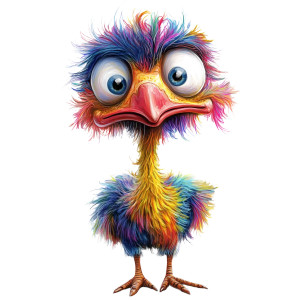 Colorful Ostrich Caricature Vinyl Car Decal Sticker – Waterproof & UV-Resistant 8" Colorful Ostrich Caricature Vinyl Car Decal Sticker – Waterproof & UV-Resistant 8"