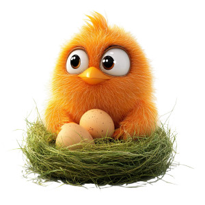 Cartoon Furry Chicken Vinyl Car Decal Sticker – Waterproof & UV-Resistant 8"