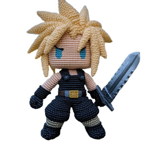 Crochet Cloud Strife Vinyl Car Decal Sticker – Waterproof & UV-Resistant 8"