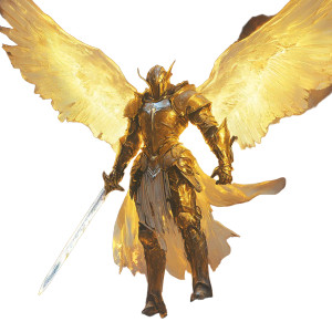 Heavenly Warrior Triumph Vinyl Car Decal Sticker – Waterproof & UV-Resistant 8"