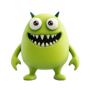 Green Cute Monster Vinyl Car Decal Sticker – Waterproof & UV-Resistant 8" Green Cute Monster Vinyl Car Decal Sticker – Waterproof & UV-Resistant 8"