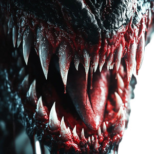 Snarling Beast Jaws Vinyl Car Decal Sticker – Waterproof & UV-Resistant 8"