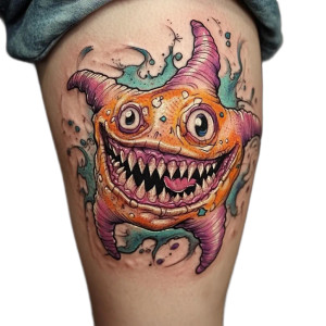 Monster Starfish Tattoo Vinyl Car Decal Sticker – Waterproof & UV-Resistant 8"