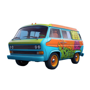 Mystery Machine Van V3 Vinyl Car Decal Sticker – Waterproof & UV-Resistant 8"