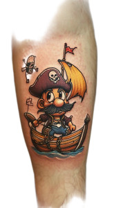 Pirate Arm Tattoo Vinyl Car Decal Sticker – Waterproof & UV-Resistant 8"