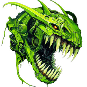 Green Autobot Creature Vinyl Car Decal Sticker – Waterproof & UV-Resistant 8"