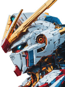 Gundam Head Close-Up Vinyl Car Decal Sticker – Waterproof & UV-Resistant 8"