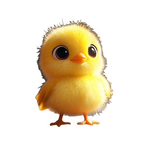 Pixar Style Chick Vinyl Car Decal Sticker – Waterproof & UV-Resistant 8"