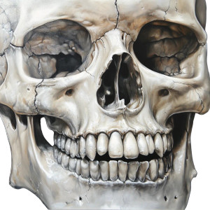 Smiley Skull Vinyl Car Decal Sticker – Waterproof & UV-Resistant 8"