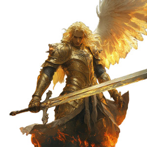 Golden Angel Knight V4 Vinyl Car Decal Sticker – Waterproof & UV-Resistant 8" Golden Angel Knight V4 Vinyl Car Decal Sticker – Waterproof & UV-Resistant 8"