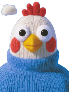 Fluffy Knitted Chicken Vinyl Car Decal Sticker – Waterproof & UV-Resistant 8"