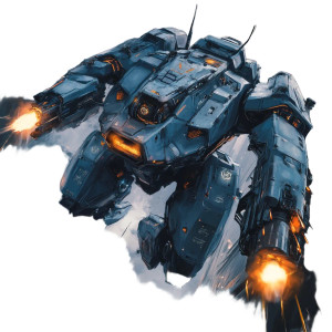 Futuristic Mech Warrior Vinyl Car Decal Sticker – Waterproof & UV-Resistant 8"