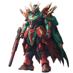 Dragon Warrior Gundam Vinyl Car Decal Sticker – Waterproof & UV-Resistant 8"