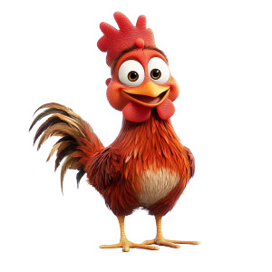 Happy Pixar Chicken Vinyl Car Decal Sticker – Waterproof & UV-Resistant 8"