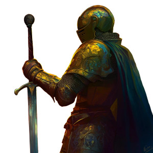 Illuminated Knight Vinyl Car Decal Sticker – Waterproof & UV-Resistant 8"