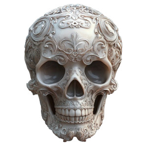 Ornamented Skull Vinyl Car Decal Sticker – Waterproof & UV-Resistant 8" Ornamented Skull Vinyl Car Decal Sticker – Waterproof & UV-Resistant 8"