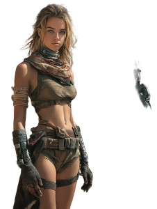 Warrior And Robot Vinyl Car Decal Sticker – Waterproof & UV-Resistant 8"