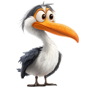 Confused Cartoon Pelican Vinyl Car Decal Sticker – Waterproof & UV-Resistant 8" Confused Cartoon Pelican Vinyl Car Decal Sticker – Waterproof & UV-Resistant 8"