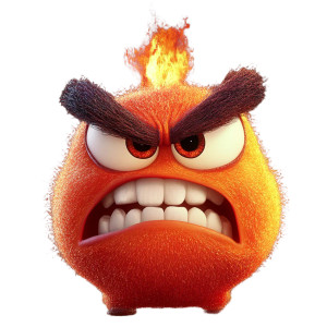 Angry Cartoon Character V6 Vinyl Car Decal Sticker – Waterproof & UV-Resistant 8"