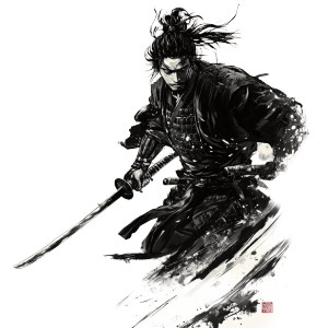 Majestic Samurai Vector Vinyl Car Decal Sticker – Waterproof & UV-Resistant 8"