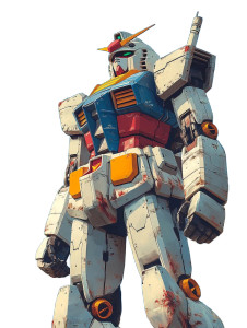 Minimalistic Gundam Vinyl Car Decal Sticker – Waterproof & UV-Resistant 8"