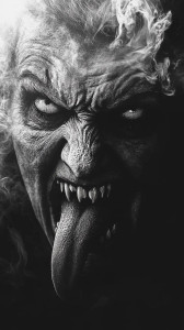 Horror Hag Portrait Vinyl Car Decal Sticker – Waterproof & UV-Resistant 8"
