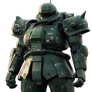 Military Zaku Vinyl Car Decal Sticker – Waterproof & UV-Resistant 8"