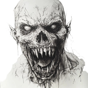 Creepy Vampire Witch Vinyl Car Decal Sticker – Waterproof & UV-Resistant 8"