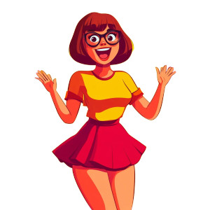 Enthusiastic Velma Vinyl Car Decal Sticker – Waterproof & UV-Resistant 8"